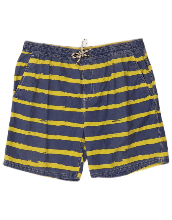 BODEN Mens Swimming Shorts Large Blue Striped