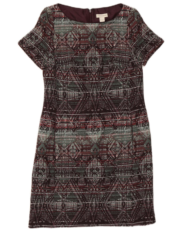Monsoon Womens Shift Dress UK 10 Small Multicolored Geometric