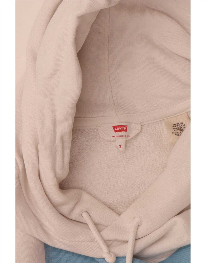 Levi's Graphic Oversized Hoodie Jumper UK 10 Small White