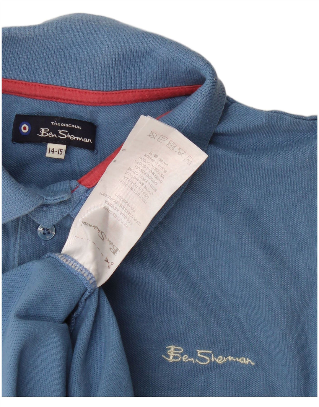 Ben Sherman drenge poloskjorte 14-15 år blå bomuld