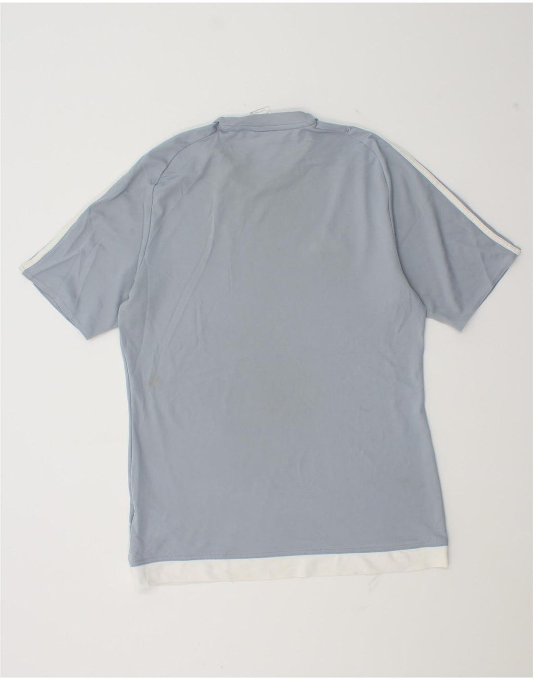Adidas Herre Climalite T-Shirt Top Medium Blue Colourblock Polyester