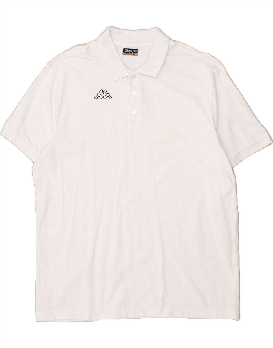 KAPPA Mens Polo Shirt 2XL White Vintage Kappa and Second-Hand Kappa from Messina Hembry 