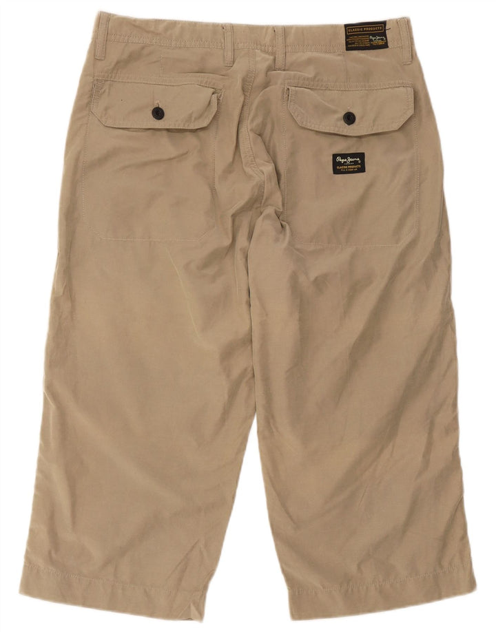 PEPE Jeans Herre Cargo Bermuda Shorts W34 Stor Beige Bomuld