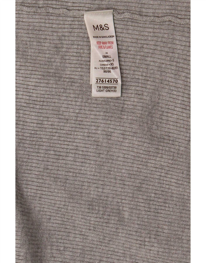 Marks & Spencer Dame Oversized Cardigan Sweater UK 10 Small Grey Viscose