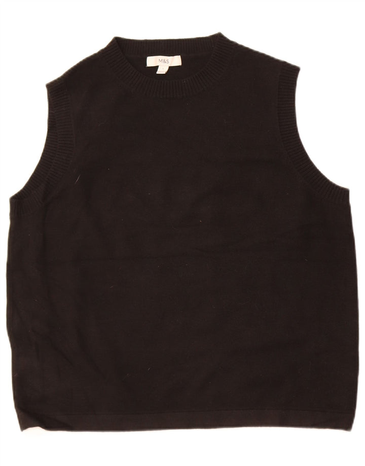 Marks & Spencer Herrevest Tank Top Stor Sort Polyester