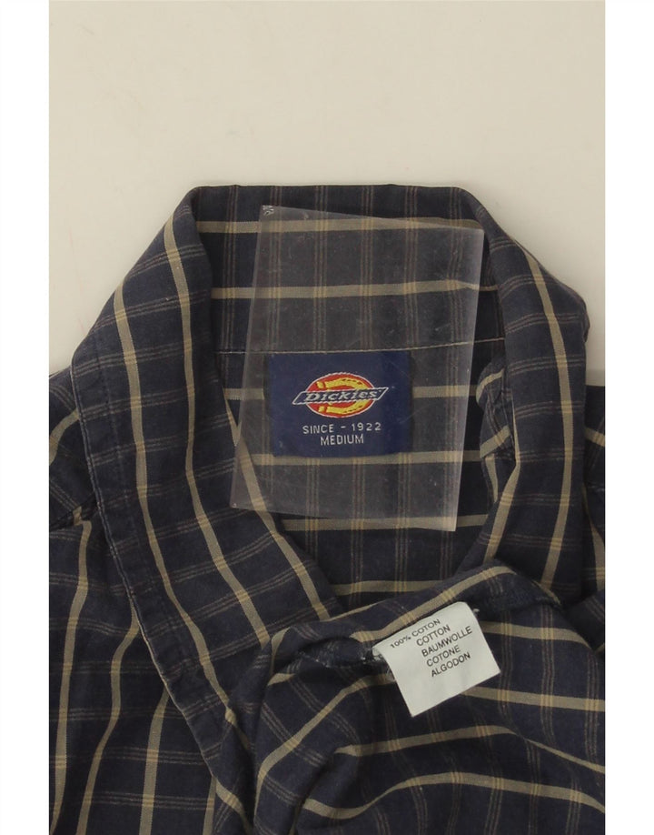 Dickies kortærmet herreskjorte Medium marineblå ternet bomuld
