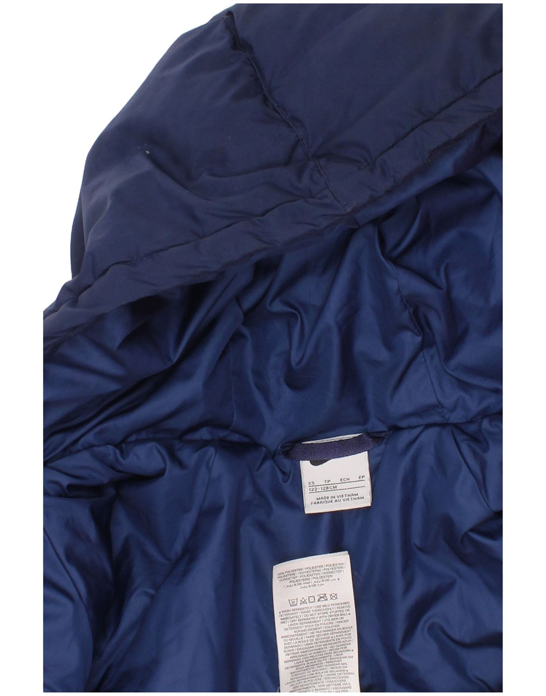 Adidas hættejakke til drenge 6-7 år XS Navy Blue Colourblock