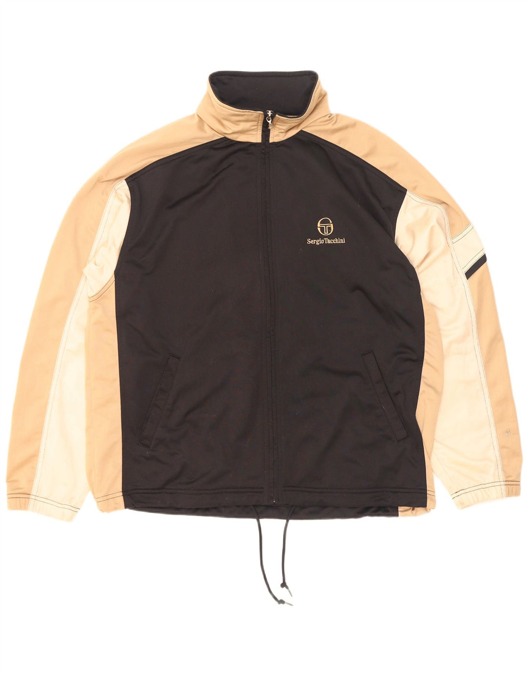Sergio Tacchini Herre træningsdragt Topjakke XL Sort Colourblock