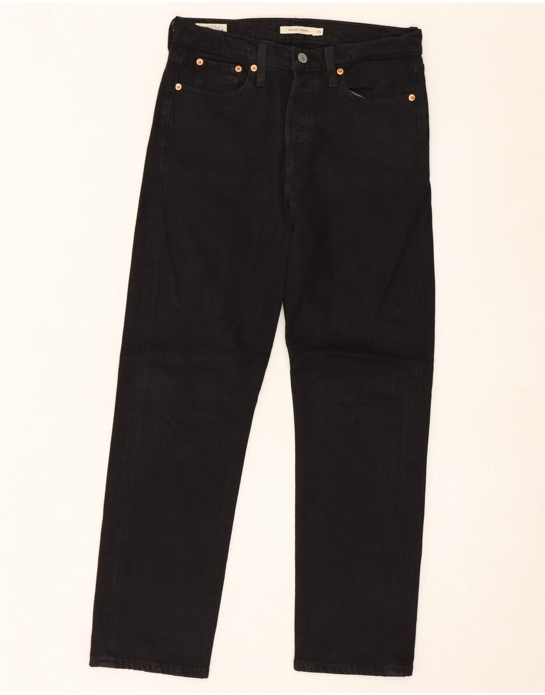 Levi's Dame Wedgie Straight Jeans W26 L28 Sort Bomuld