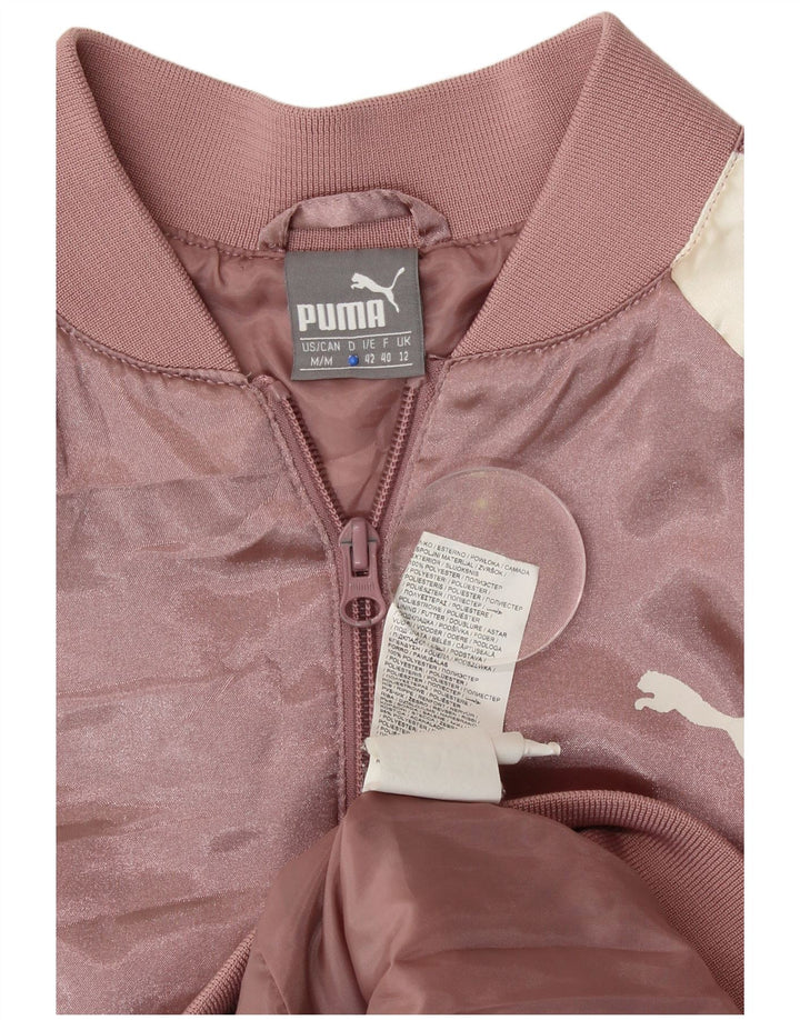 Puma Grafisk træningsdragt topjakke til kvinder UK 12 Medium Pink Polyester