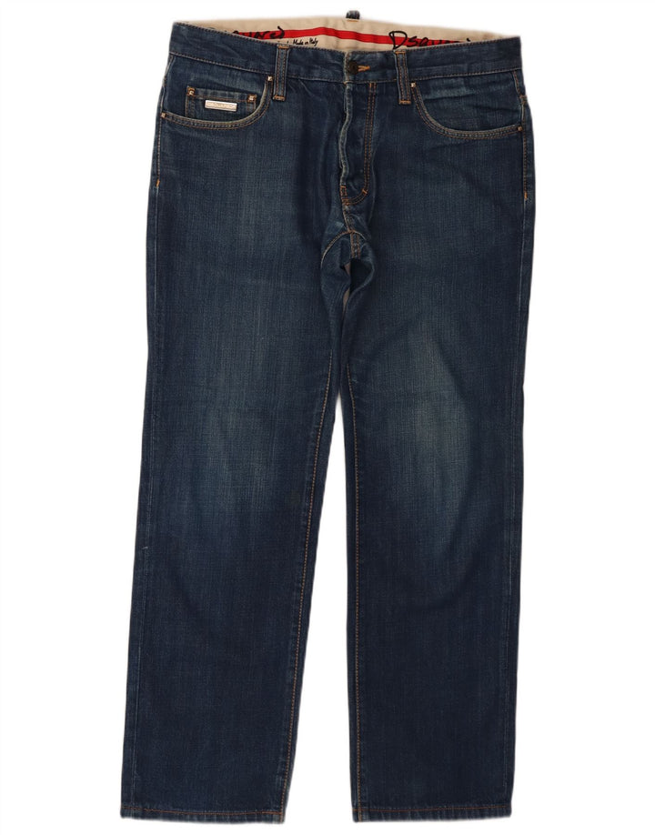 Dsquared2 Herre Straight Jeans IT 48 Medium W34 L29 Blå Bomuld