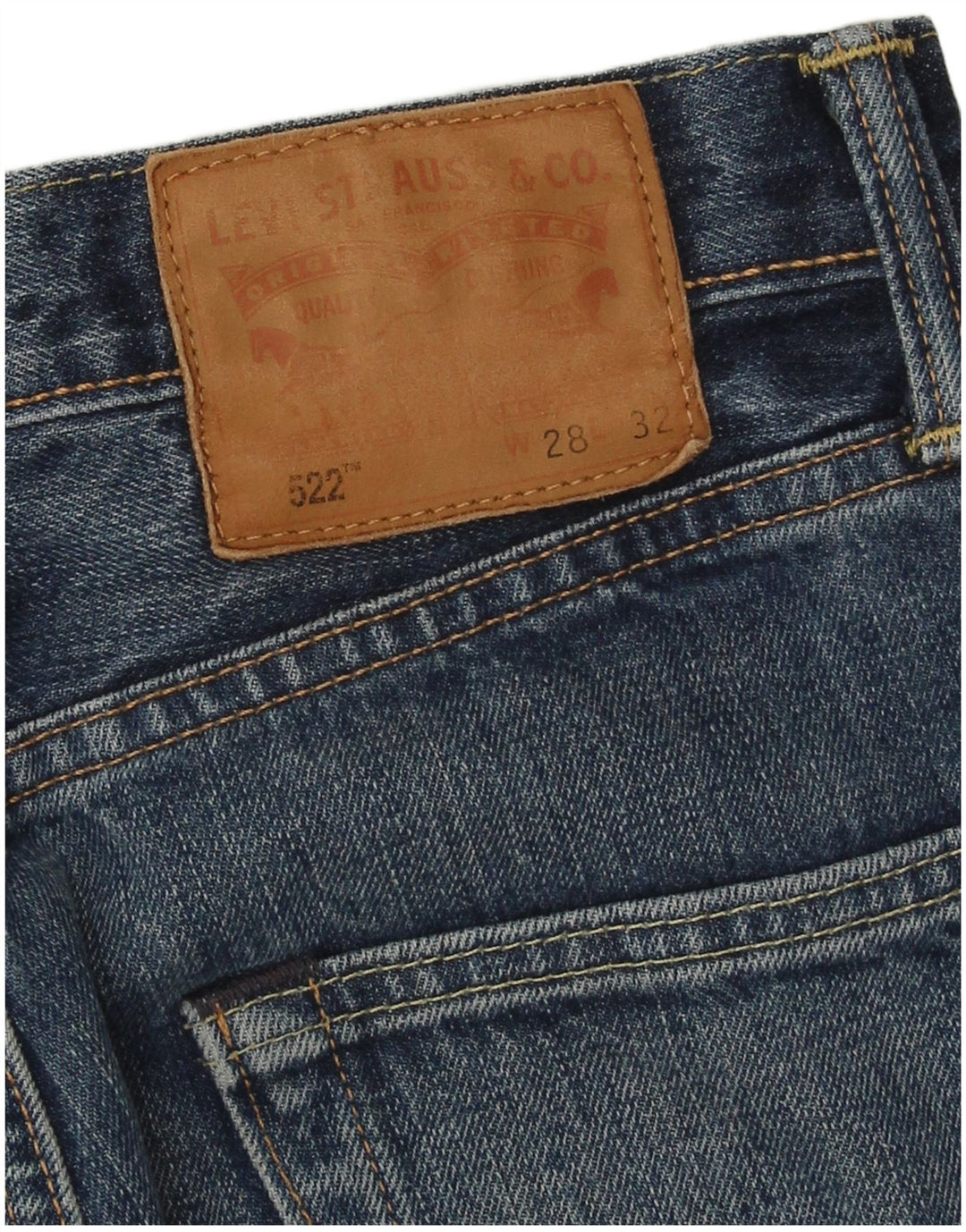 Levi's Herre 522 Slim Jeans W28 L32 Blå