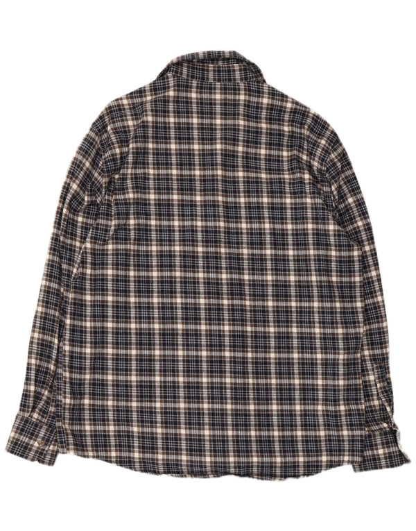 Sea Barrier Herre Regular Fit Flanellskjorte XL Sort Plaid Bomuld