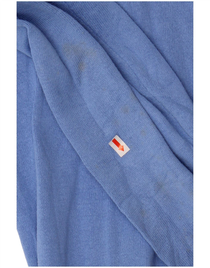 CREW TØJ Herre lynlås-hals sweater lille blå bomuld