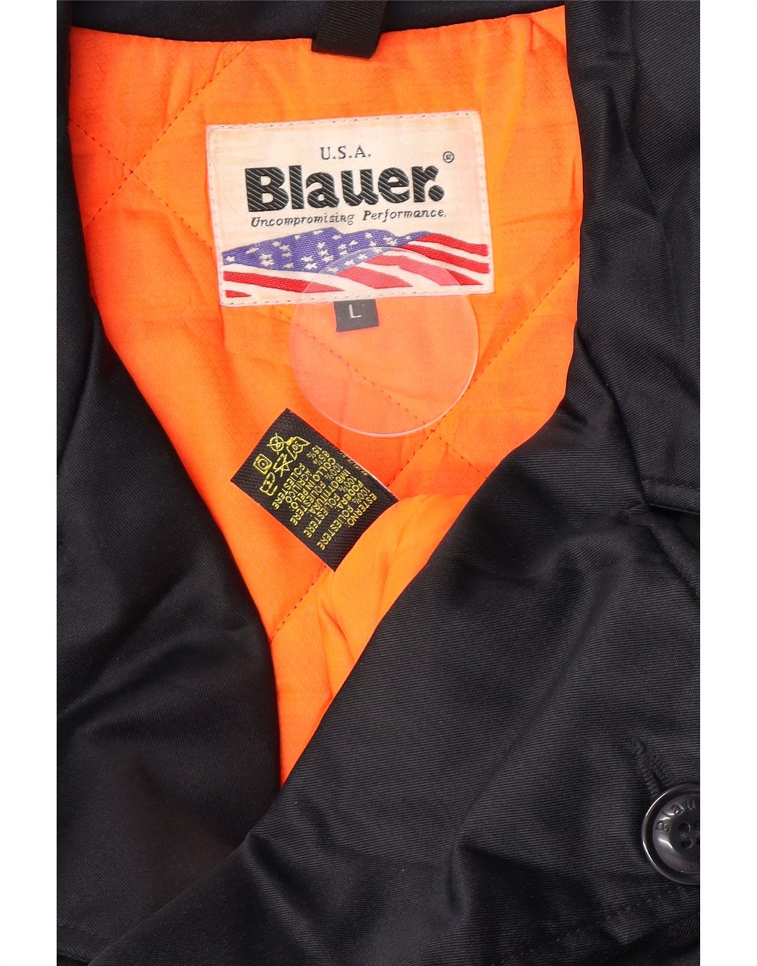 Blauer Herre Dobbeltradet Frakke UK 40 Large Navy Blue Polyester