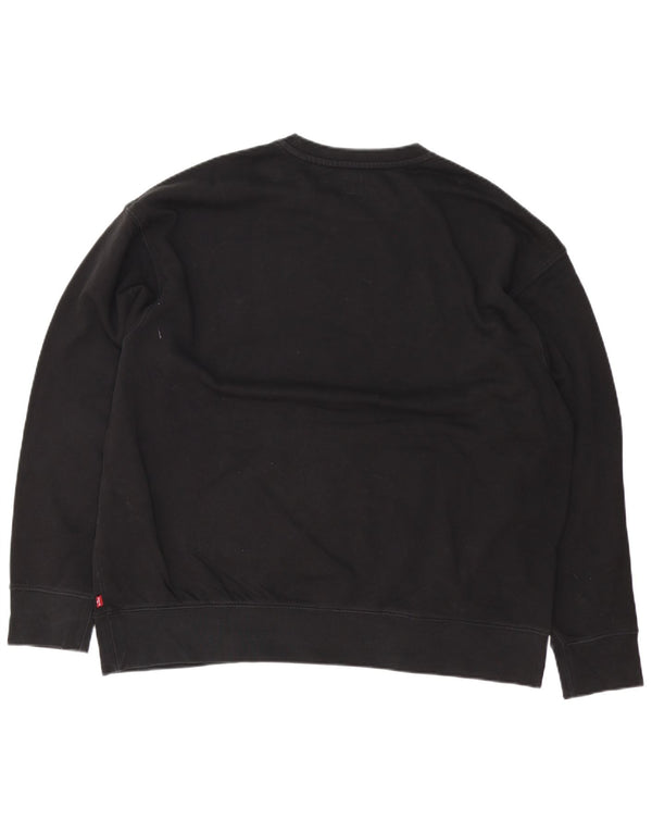 Levi's Herre Relaxed Graphic Sweatshirt Jumper XL Sort Bomuld