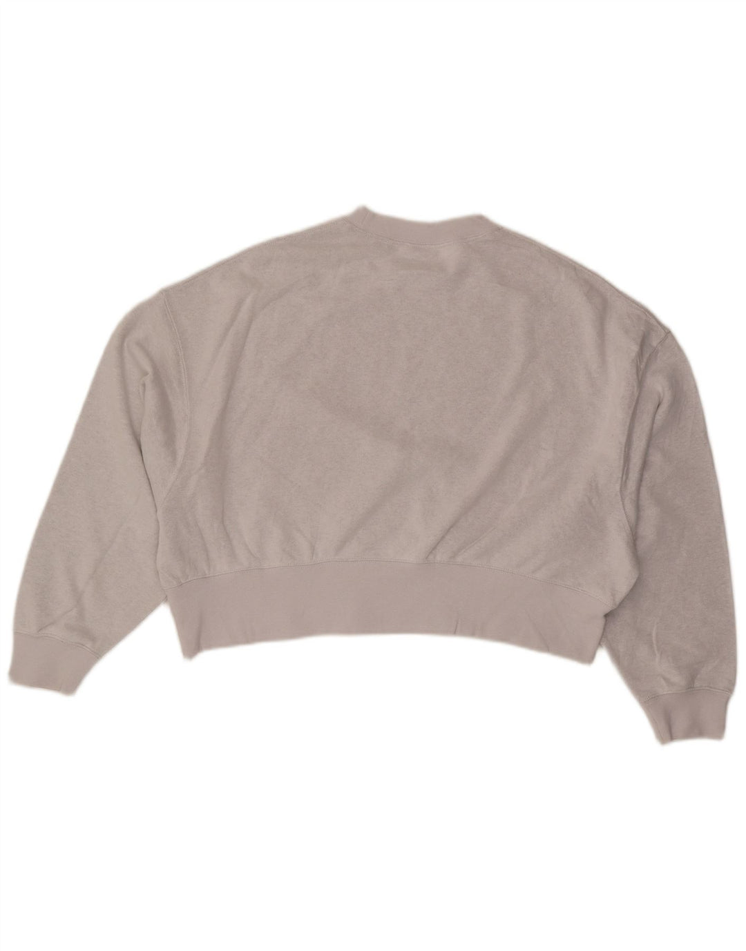 NIKE Womens Oversized Crop Sweatshirt Jumper UK 6 XS Grey Cotton