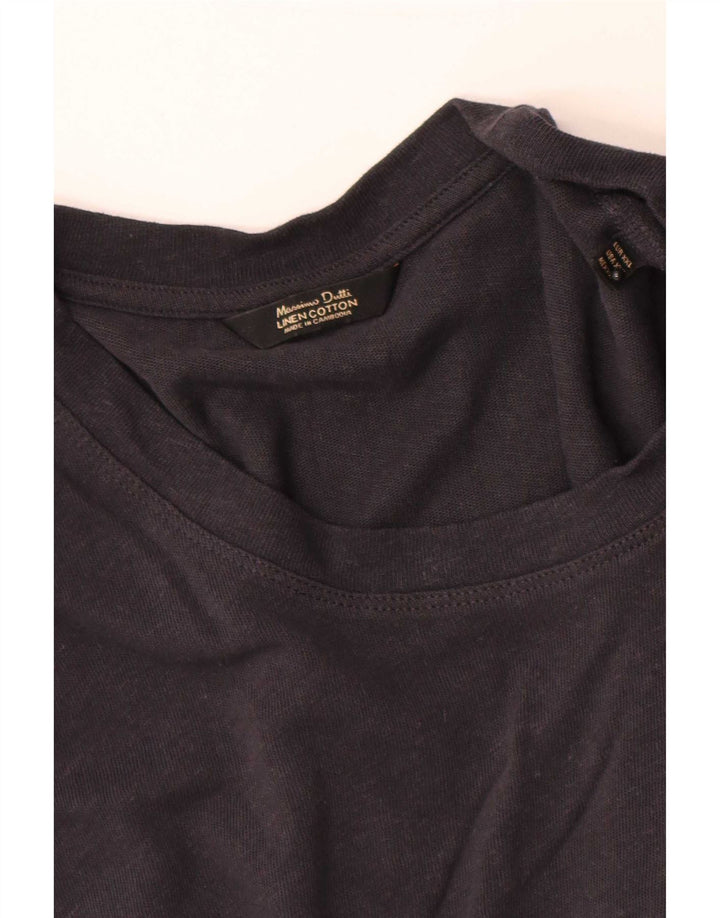 Massimo Dutti Herre T-Shirt Top 2XL Grå hør