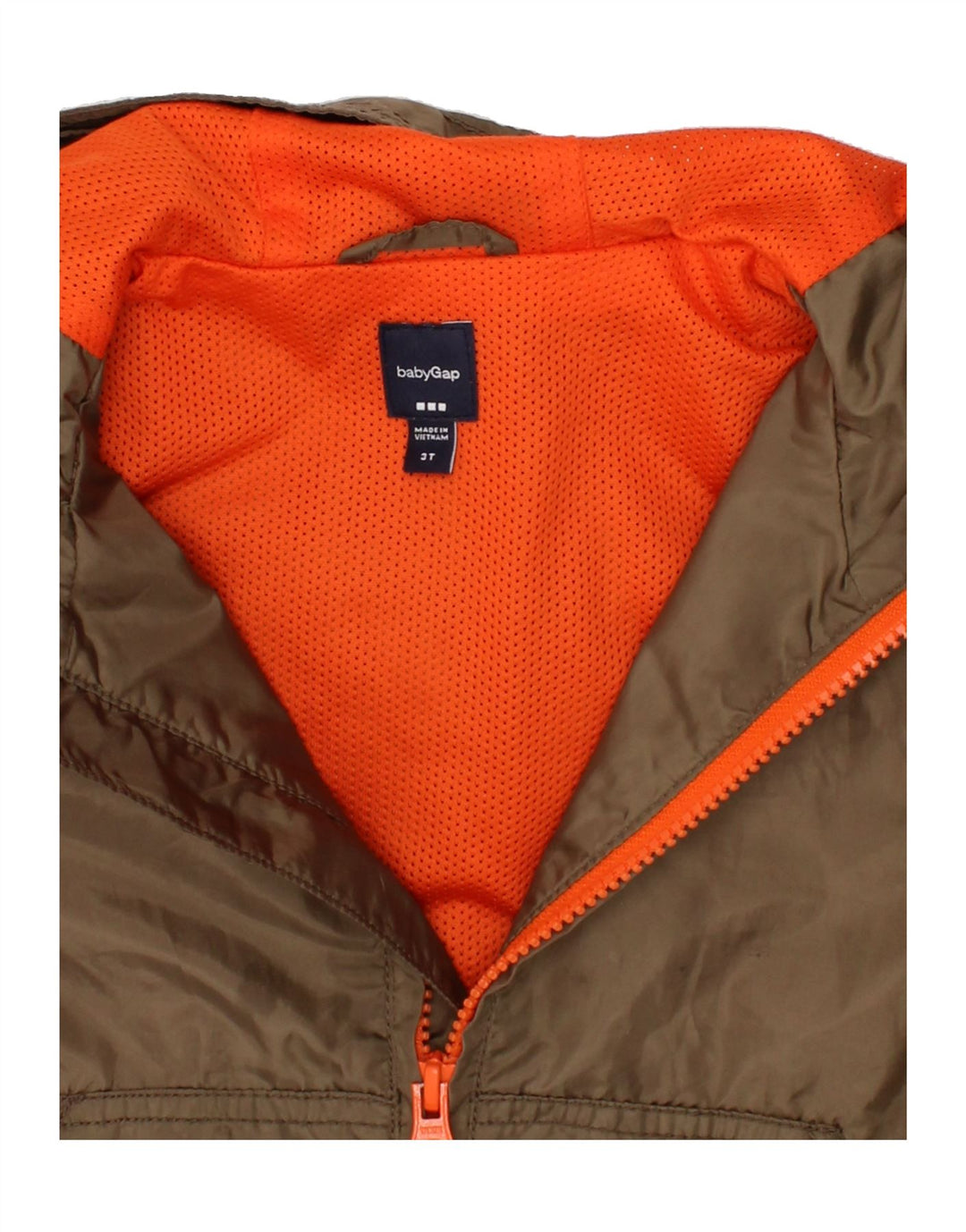 GAP Boys Hooded Rain Jacket 2-3 Years Brown Polyester Vintage Gap and Second-Hand Gap from Messina Hembry 