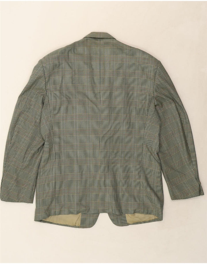 CORNELIANI Mens 2 Button Blazer Jacket UK 40 Large Green Check Vintage Corneliani and Second-Hand Corneliani from Messina Hembry 