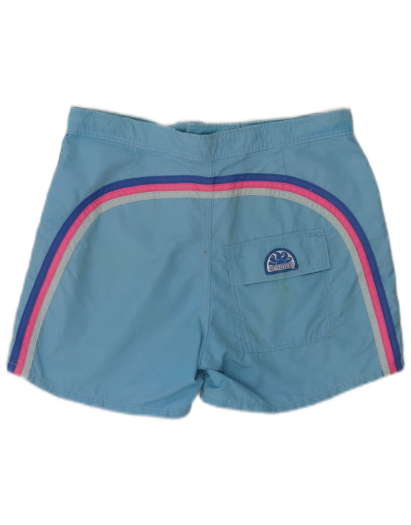 Sundek Herre badeshorts Medium blå stribet nylon