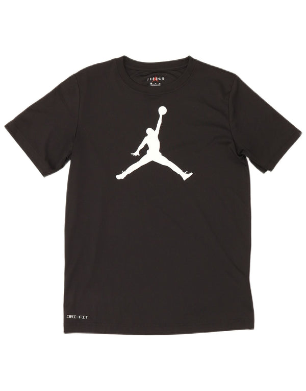 Jordan Boys Dri Fit Grafisk T-Shirt Top 13-14 år XL Sort Polyester
