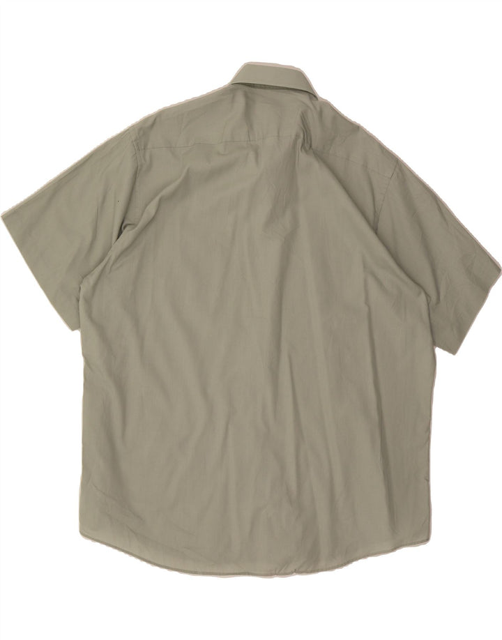 PIERRE CARDIN Mens Short Sleeve Shirt Size 17 1/2 XL Green Polyester Vintage Pierre Cardin and Second-Hand Pierre Cardin from Messina Hembry 