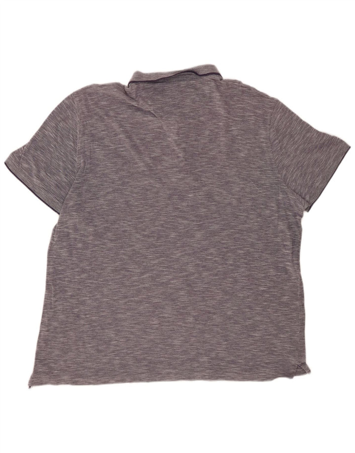 MASSIMO DUTTI Herre Casual Fit Polo Shirt 2XL Navy Blue Flecked