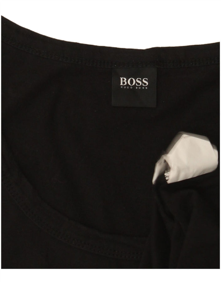 Hugo Boss Herre Grafisk Vest Top Stor Sort Bomuld