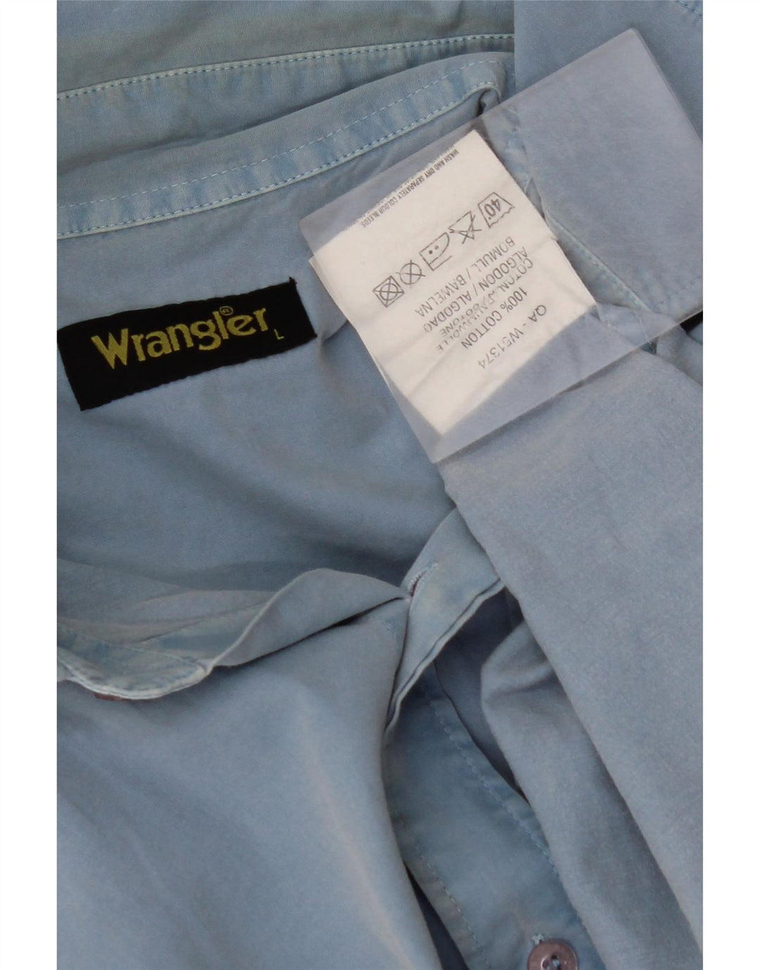 WRANGLER Herreskjorte Stor Blå Bomuld