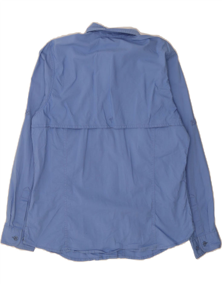 COLUMBIA Womens Shirt UK 12 Medium Blue Polyester Vintage Columbia and Second-Hand Columbia from Messina Hembry 