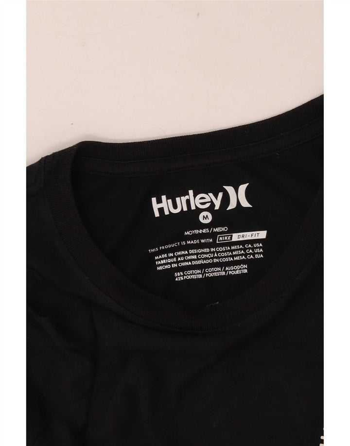 Hurley Herre Grafisk T-Shirt Top Medium Sort Bomuld