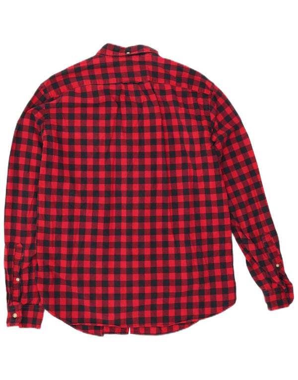 J. CREW Herre Oxford Slim Flanell Shirt Large Red Gingham