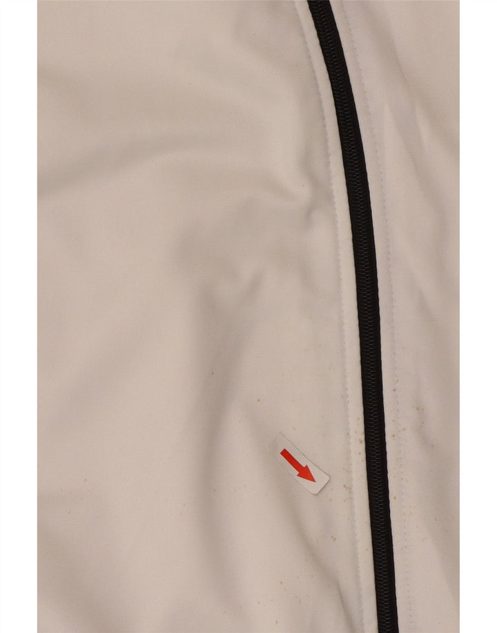 Asics Grafisk træningsdragt topjakke til kvinder UK 18 XL Hvid Colourblock