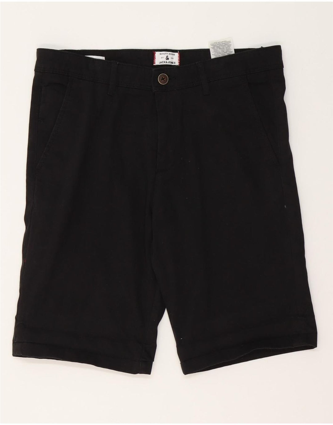 Jack & Jones Herre Chino Shorts Små W29 Sort Bomuld