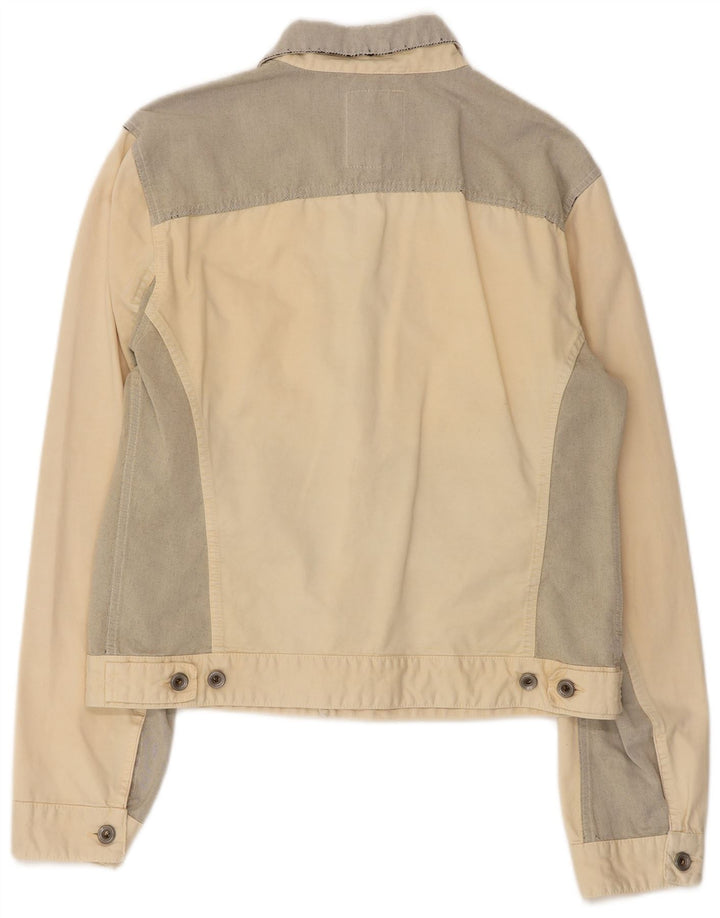 GAS Dame denimjakke UK 18 XL Off White Colourblock