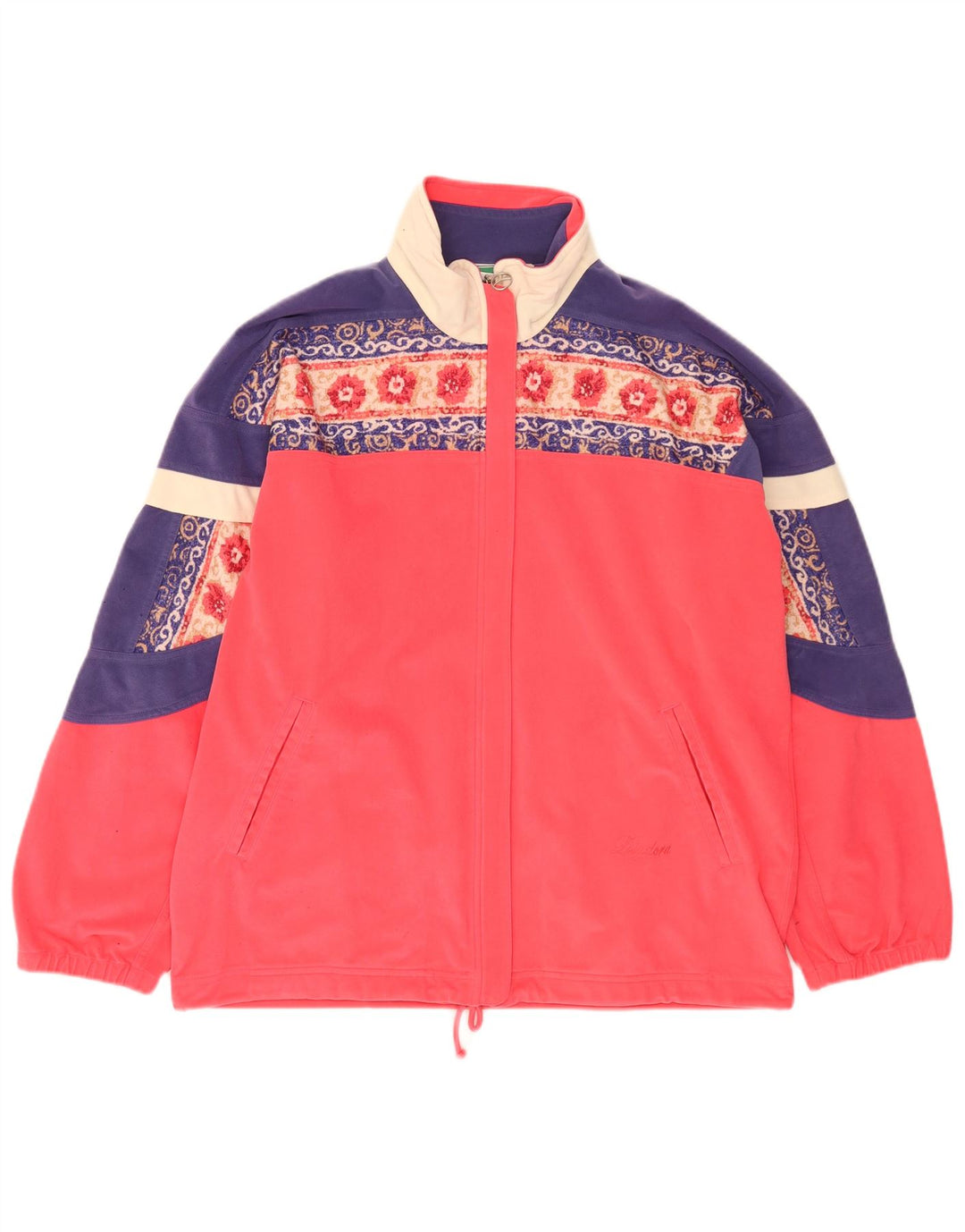 Diadora Womens Oversized træningsdragt Topjakke UK 14 Medium Pink Floral