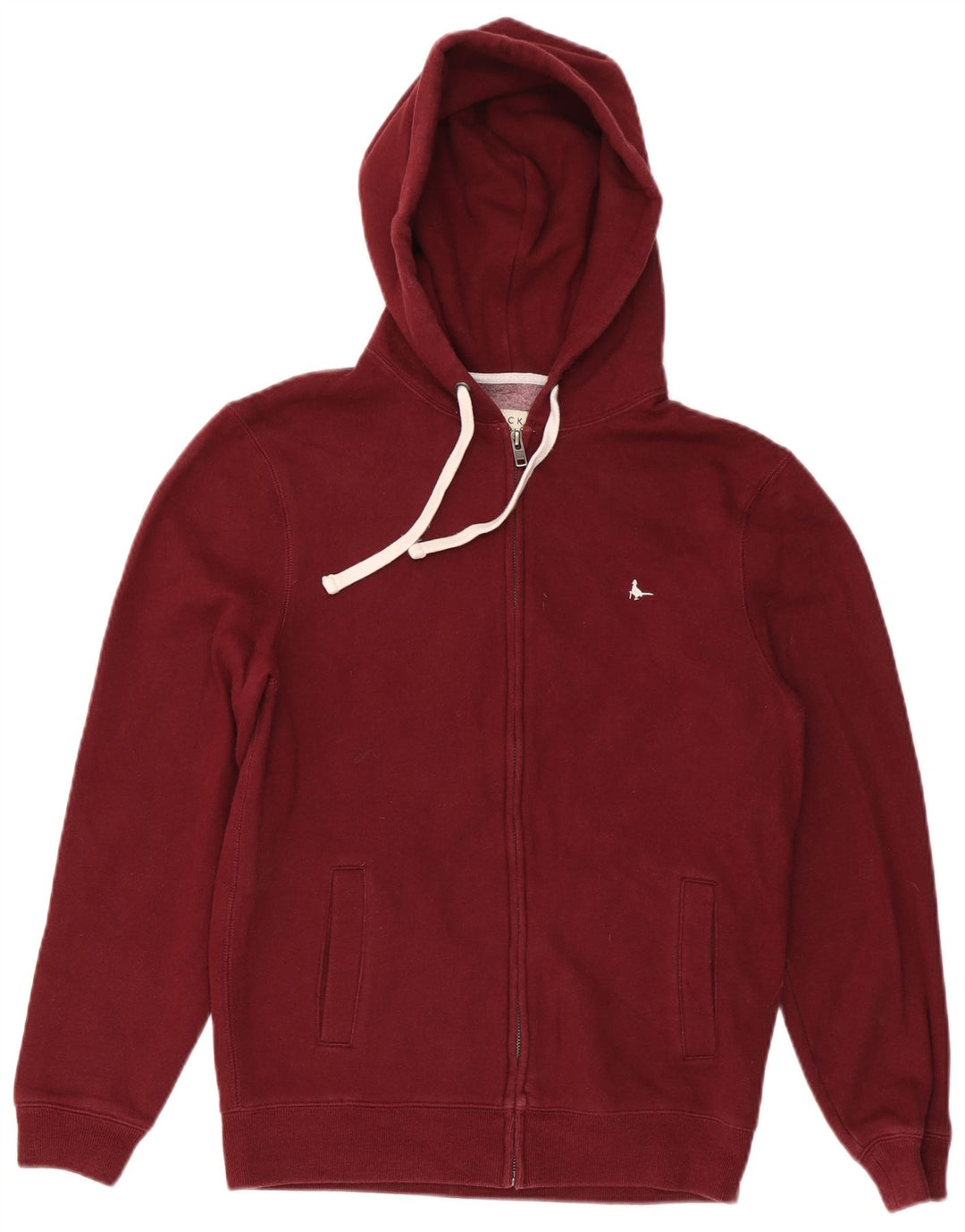 JACK WILLS Hættetrøje med lynlås til mænd Medium rødbrun bomuld