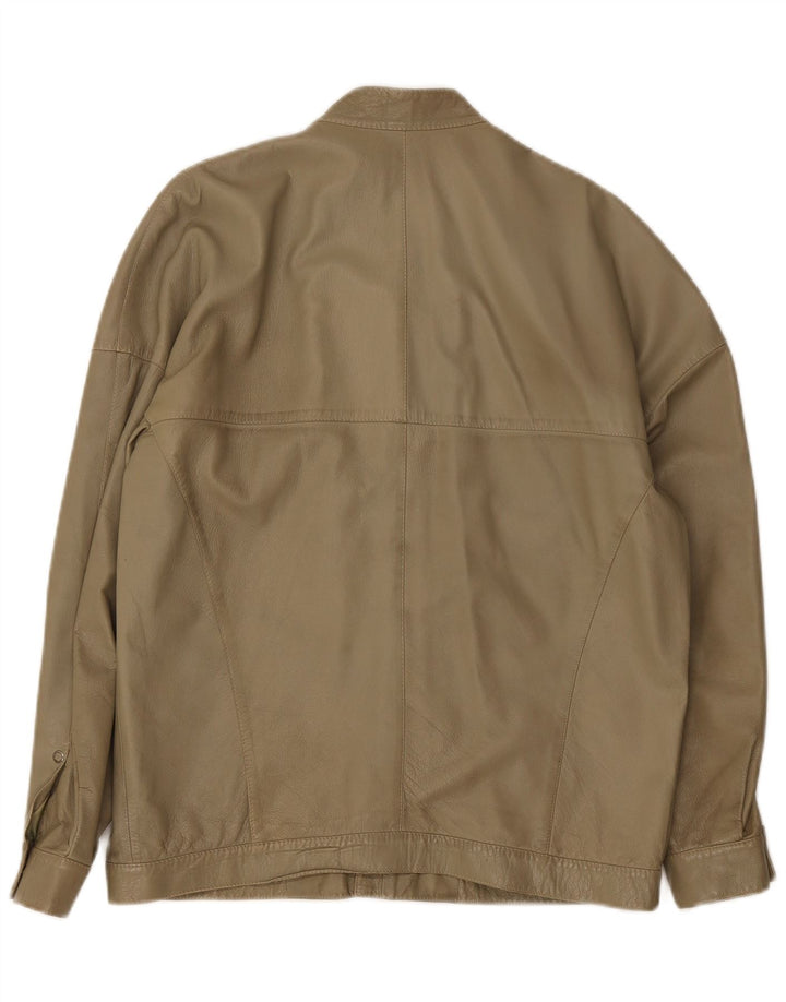 Vintage herre læderjakke UK 38 Medium Khaki