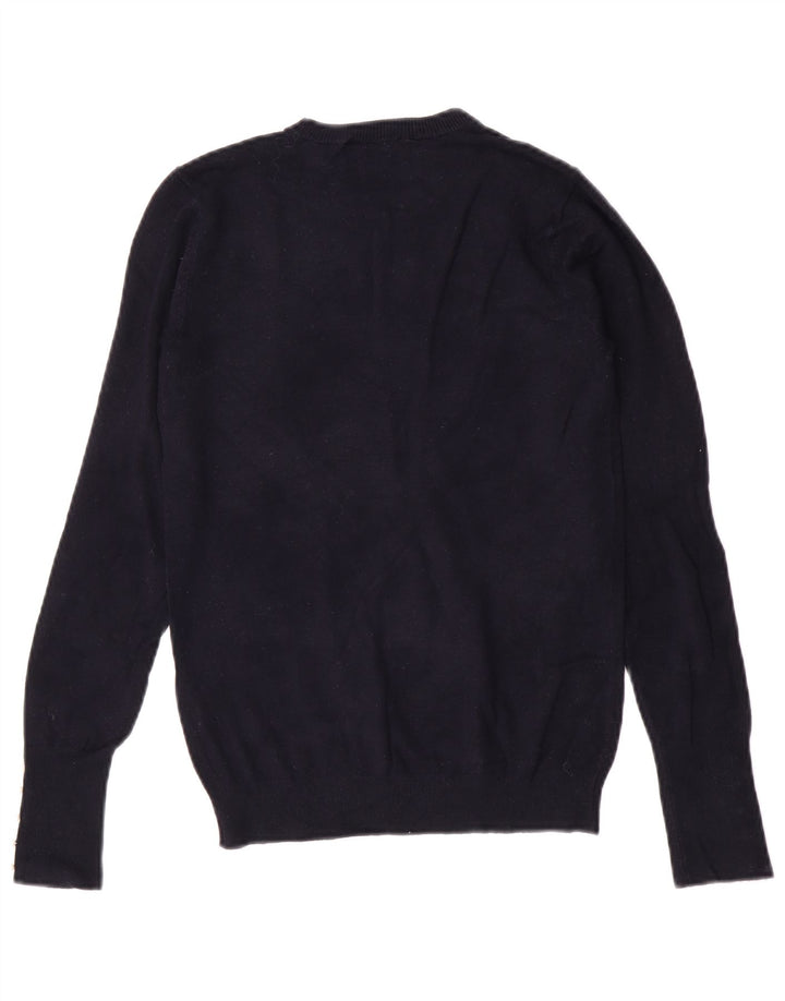 Zara Dame sweater med rund hals DK 12 Medium Navy Blue Viscose