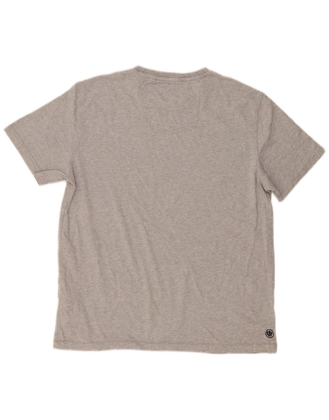 Fat Face Herre Grafisk T-Shirt Top Stor Grå Flecked Bomuld