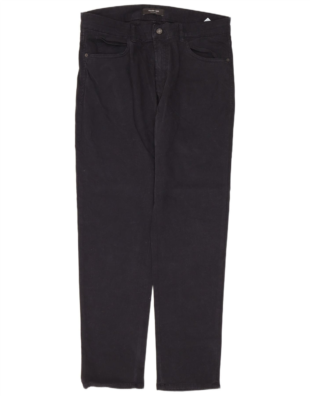 MASSIMO DUTTI Herre Slim Fit Casual Bukser W34 L31 Sort Bomuld