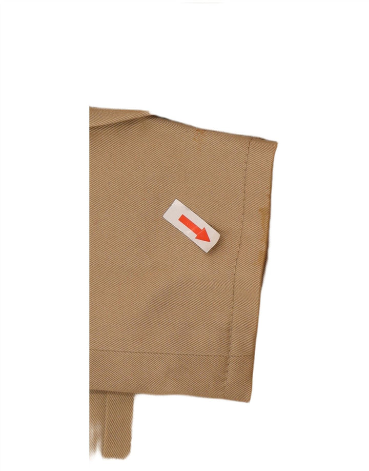 Hugo Boss Dame 3 Button Blazer Jacket UK 10 Small Beige Bomuld Classic