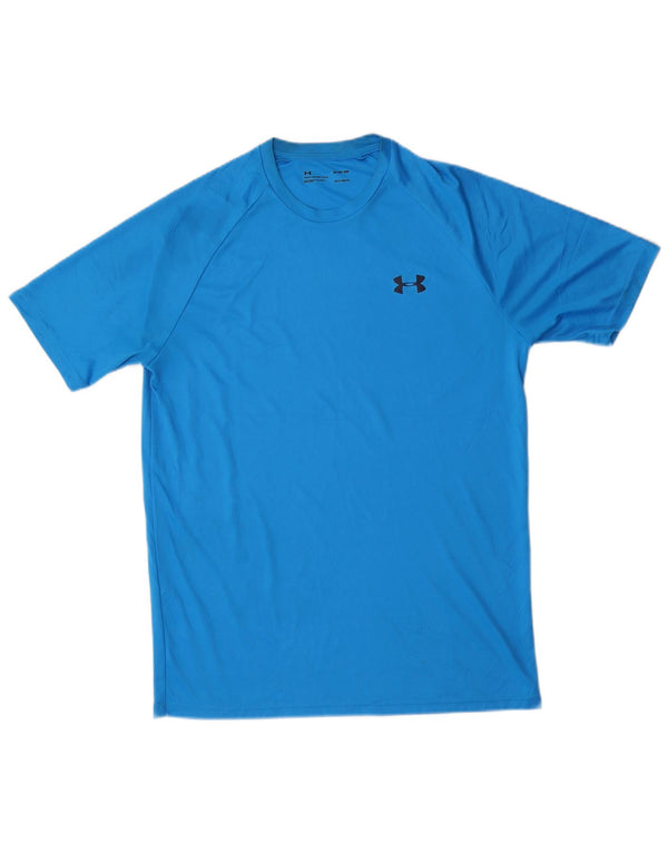 Under Armour Mens Short Sleeve Regular T-Shirt Top Medium Blue
