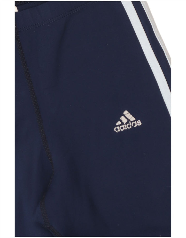 ADIDAS Womens Climalite træningsdragt Bukser UK 10 Small Navy Blue