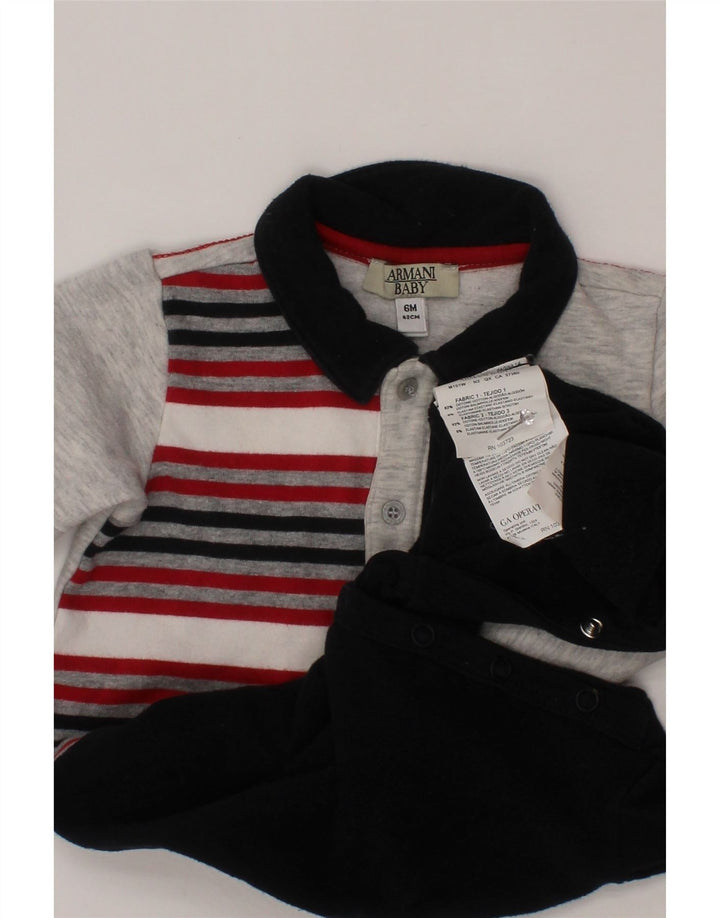 ARMANI BABY Baby Drenge Langærmet Jumpsuit 3-6 måneder Sort Colourblock