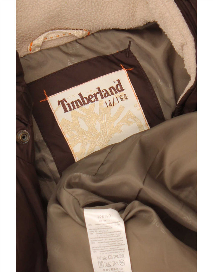 Timberland drenge polstret jakke 13-14 år brun polyester