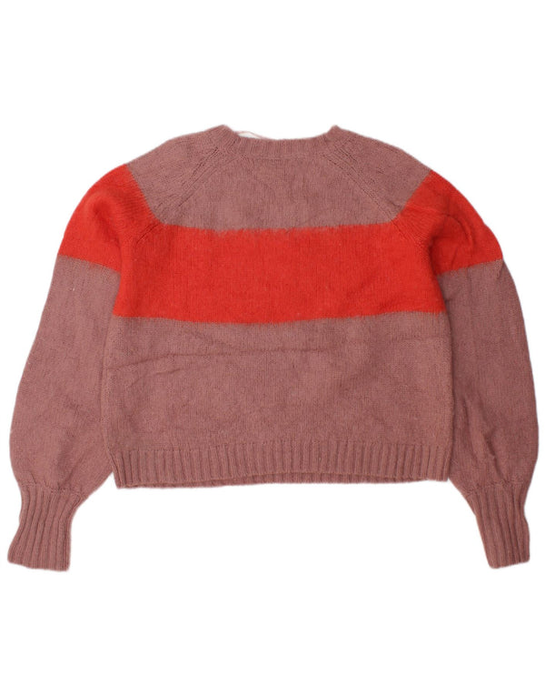 ALL SAINTS Dame sweater med rund hals DK 14 Medium Pink Colourblock