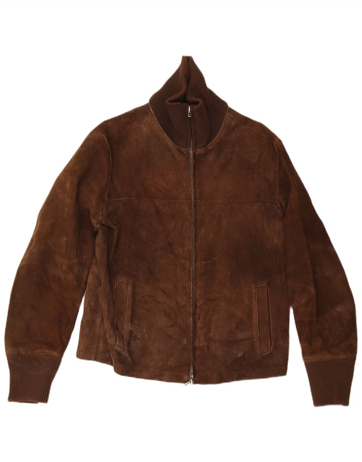 Massimo Rebecchi Herre Ruskind Bomber Jacket IT 50 Stor Brun Læder
