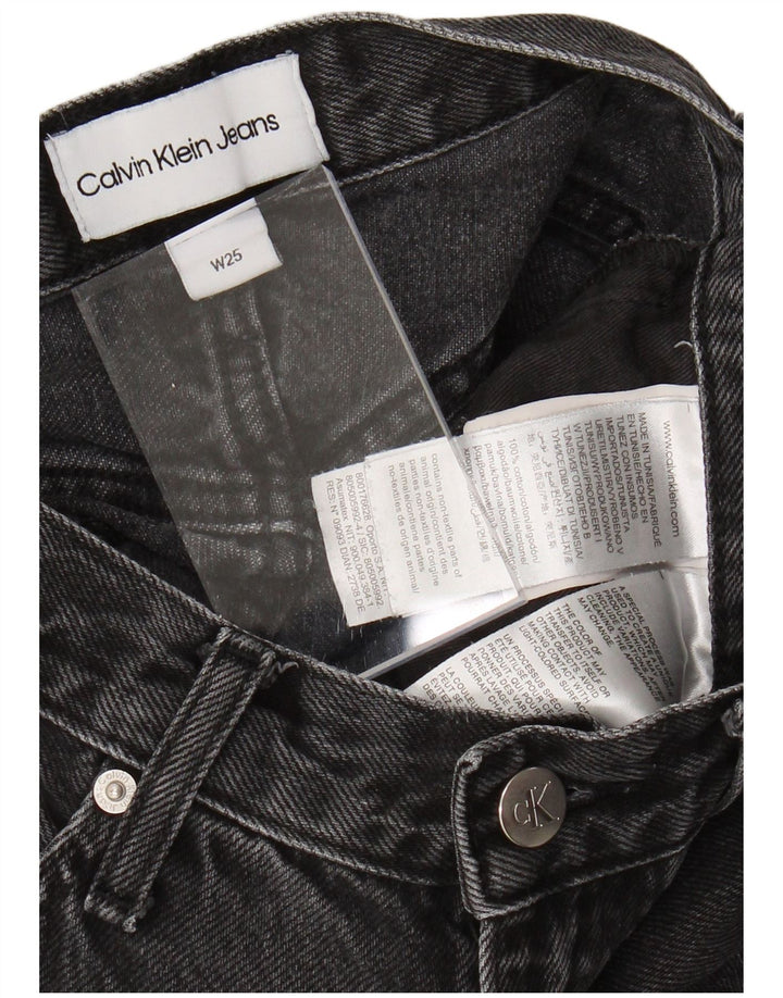 CALVIN KLEIN Dame Slim Jeans W25 L27 Sort Bomuld